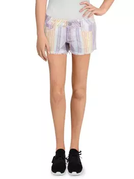 Женские полосатые шорты с вырезами Black Orchid, цвет Purple Multi