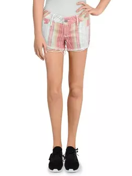 Женские полосатые шорты с вырезами Black Orchid, цвет Pink Multi