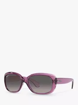 Женские поляризационные солнцезащитные очки Ray-Ban RB4101 Jackie Ohh Butterfly, прозрачные фиолетовые
