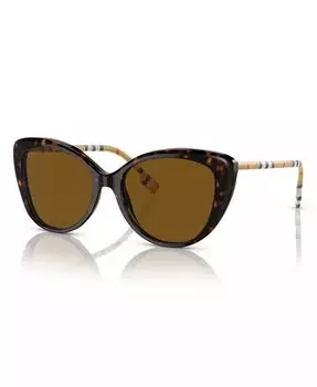 Женские поляризованные солнцезащитные очки, BE4407 Burberry, коричневый