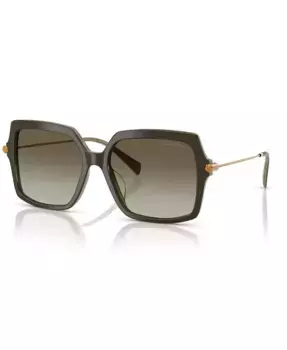 Женские поляризованные солнцезащитные очки Quogue, MK2247U Michael Kors, зеленый