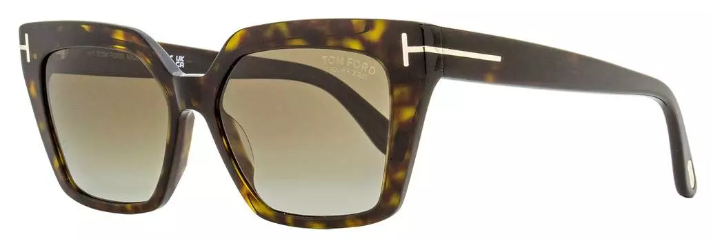 Женские поляризованные солнцезащитные очки Tom Ford Winona TF1030 52H Dark Havana 53 мм