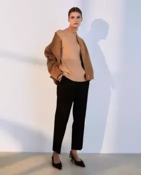 Женские полуоблегающие трикотажные брюки Woman El Corte Ingls, черный