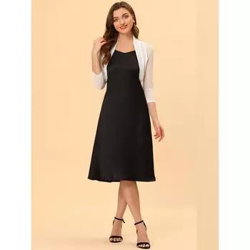 Женские полупрозрачные элегантные топы-болеро с длинными рукавами и плечами ALLEGRA K, цвет Rose Red