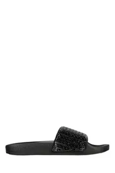 Женские поп-апы новые искрящиеся шлепанцы Skechers, черный