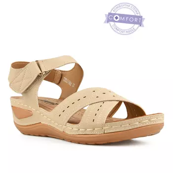 Женские повседневные босоножки бежевого цвета на платформе Tendenz