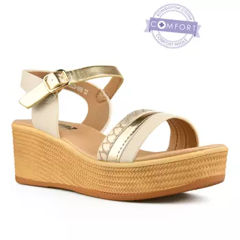 Женские повседневные босоножки бежевого цвета на платформе Tendenz