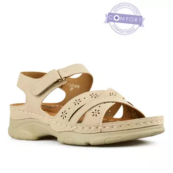 Женские повседневные босоножки бежевого цвета Tendenz