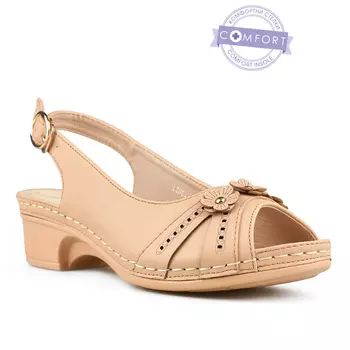 Женские повседневные босоножки бежевого цвета Tendenz