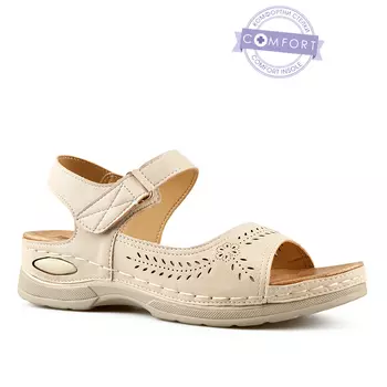 Женские повседневные босоножки бежевого цвета Tendenz