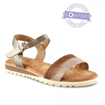 Женские повседневные босоножки бежевого цвета Tendenz