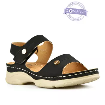 Женские повседневные босоножки черные Tendenz