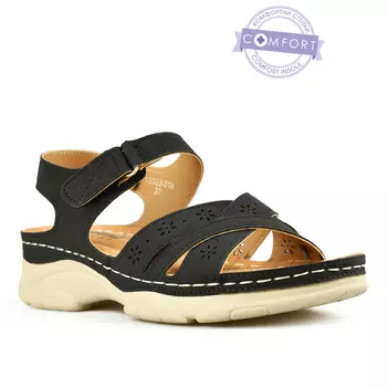 Женские повседневные босоножки черные Tendenz