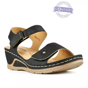 Женские повседневные босоножки черные Tendenz