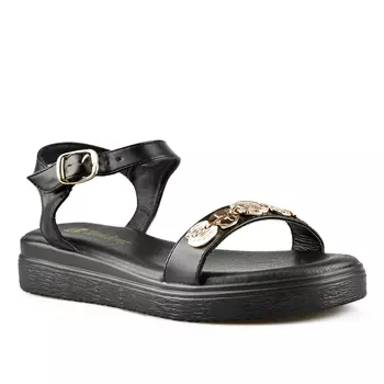 Женские повседневные босоножки черные Tendenz