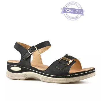 Женские повседневные босоножки черные Tendenz