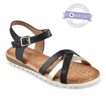 Женские повседневные босоножки черные Tendenz