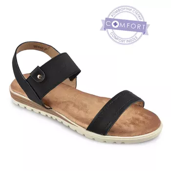 Женские повседневные босоножки черные Tendenz