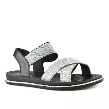 Женские повседневные босоножки черные Tendenz