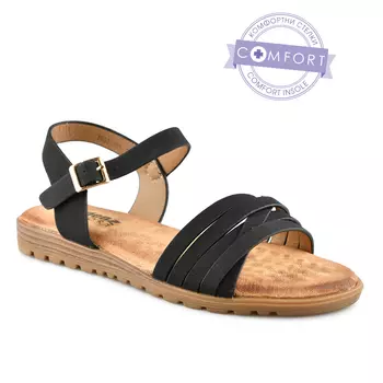 Женские повседневные босоножки черные Tendenz