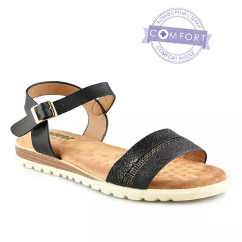 Женские повседневные босоножки черные Tendenz