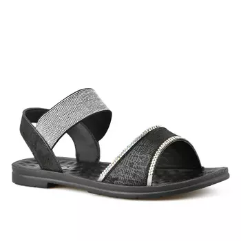 Женские повседневные босоножки черные Tendenz