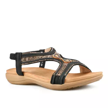 Женские повседневные босоножки черные Tendenz