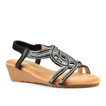 Женские повседневные босоножки черные Tendenz