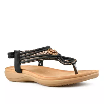 Женские повседневные босоножки черные Tendenz