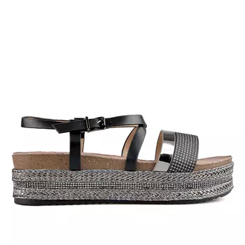 Женские повседневные босоножки черные Tendenz