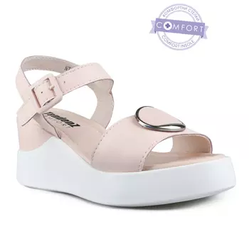 Женские повседневные босоножки розовые на платформе Tendenz