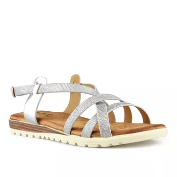 Женские повседневные босоножки серебристого цвета Tendenz