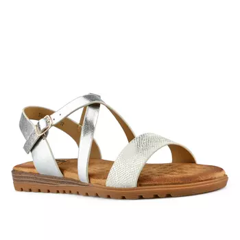 Женские повседневные босоножки серебристого цвета Tendenz