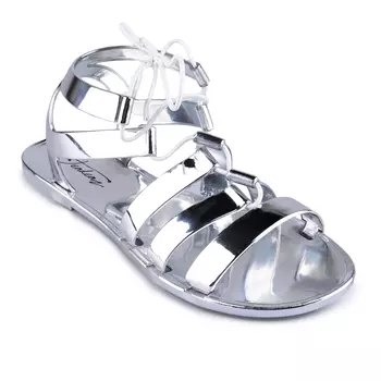 Женские повседневные босоножки серебристого цвета Tendenz