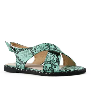 Женские повседневные босоножки синие Tendenz