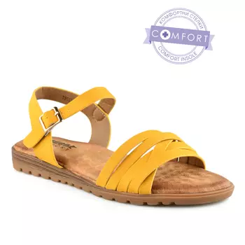 Женские повседневные босоножки желтые Tendenz