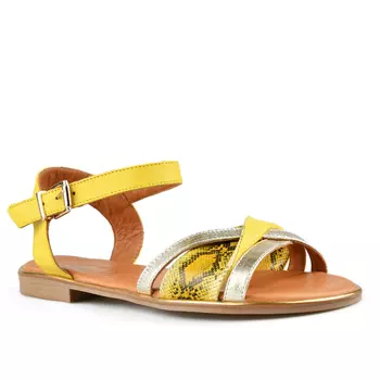 Женские повседневные босоножки желтые Tendenz