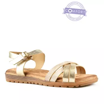 Женские повседневные босоножки золотого цвета Tendenz