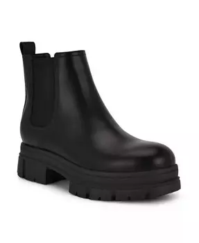 Женские повседневные ботильоны Kimma с круглым носком и выступающей подошвой Nine West, черный