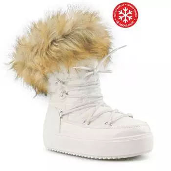 Женские повседневные ботинки белого цвета на теплой подкладке Tendenz