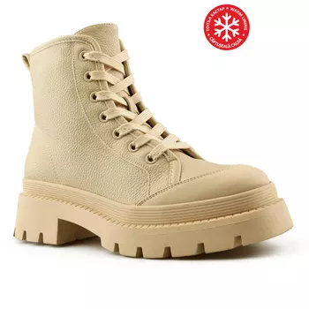 Женские повседневные ботинки бежевого цвета на теплой подкладке Tendenz