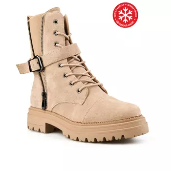 Женские повседневные ботинки бежевого цвета на теплой подкладке Tendenz
