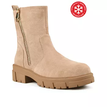 Женские повседневные ботинки бежевого цвета на теплой подкладке Tendenz