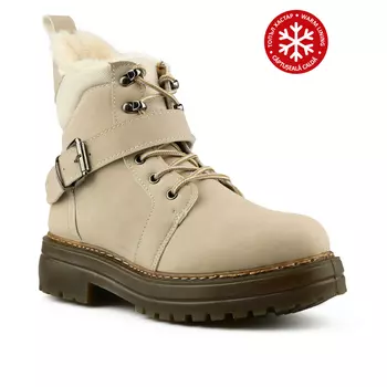 Женские повседневные ботинки бежевого цвета на теплой подкладке Tendenz