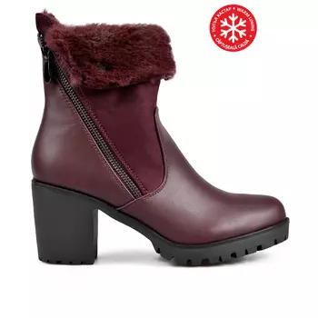 Женские повседневные ботинки бордового цвета на теплой подкладке Tendenz