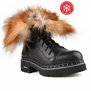 Женские повседневные ботинки черные на теплой подкладке Tendenz