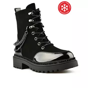 Женские повседневные ботинки черные на теплой подкладке Tendenz