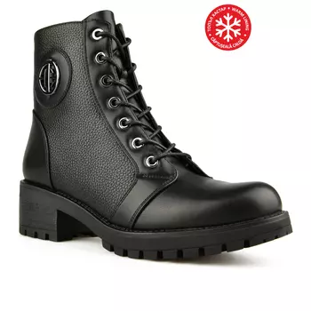 Женские повседневные ботинки черные на теплой подкладке Tendenz