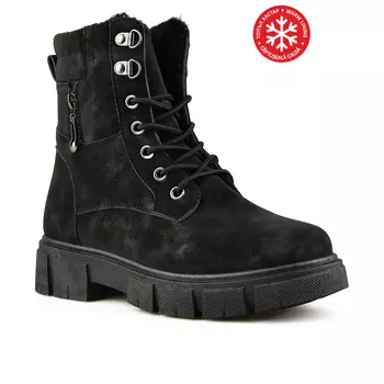 Женские повседневные ботинки черные на теплой подкладке Tendenz