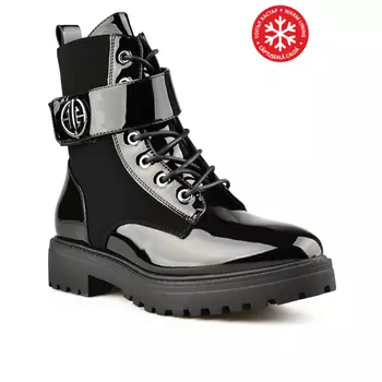 Женские повседневные ботинки черные на теплой подкладке Tendenz